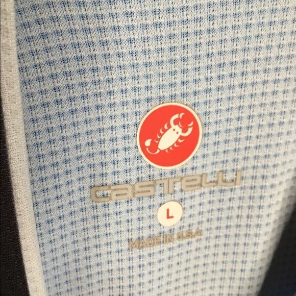 CASTELLI CYCLING JERSEY size LARGE‎ Blue White Red men's. - Picture 2 of 8